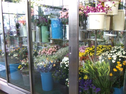 スリーフラワー販売園芸店の切花ケース
